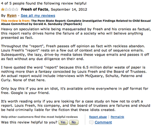 Illustration for article titled "Horse Crap": Oddly Enough, The Amazon Reviews For The Freeh Report Are Mostly Pretty Negative